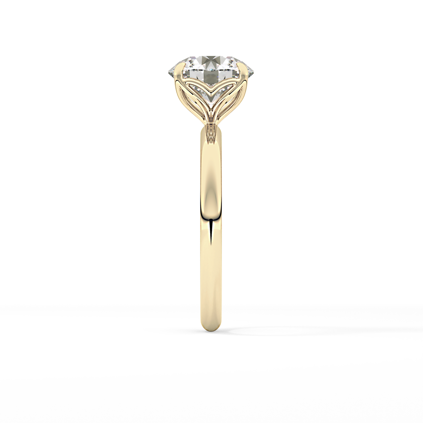 Round Solitaire Lab Grown Diamond Engagement Ring