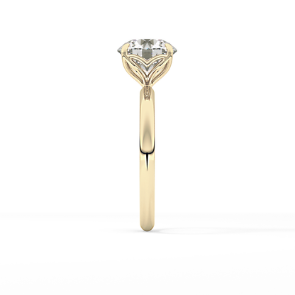 Round Solitaire Lab Grown Diamond Engagement Ring