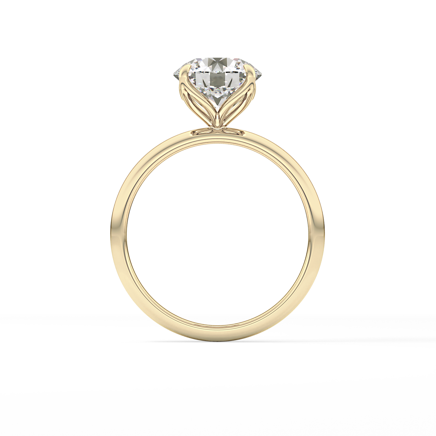 Round Solitaire Lab Grown Diamond Engagement Ring