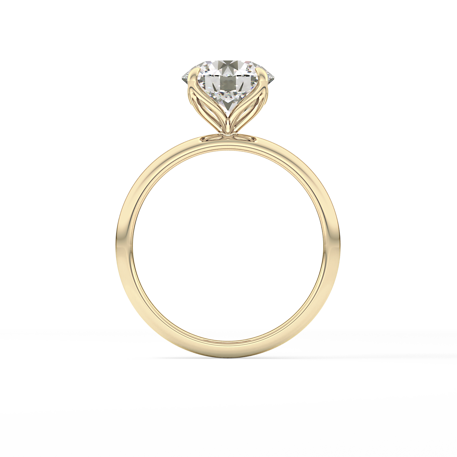 Round Solitaire Lab Grown Diamond Engagement Ring