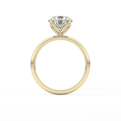 Round Solitaire Lab Grown Diamond Engagement Ring