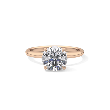 Round Solitaire Lab Grown Diamond Engagement Ring