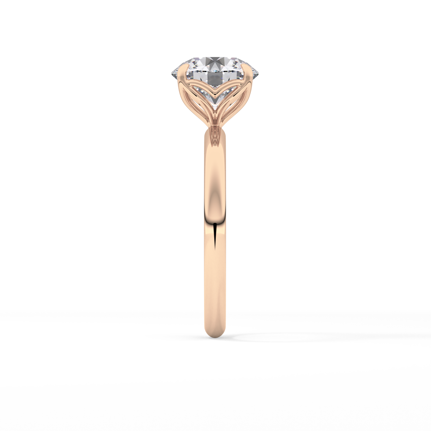Round Solitaire Lab Grown Diamond Engagement Ring