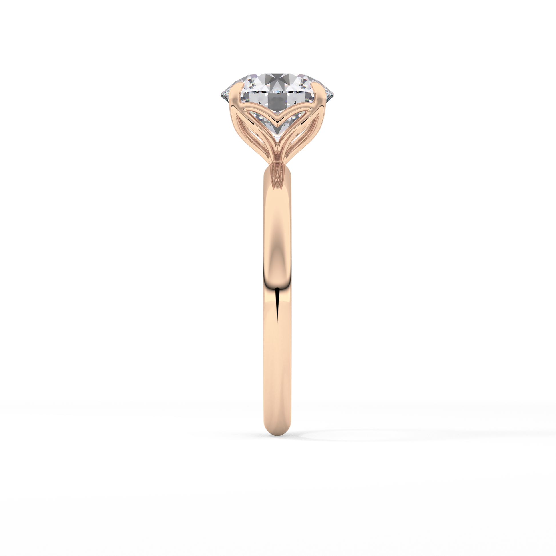 Round Solitaire Lab Grown Diamond Engagement Ring