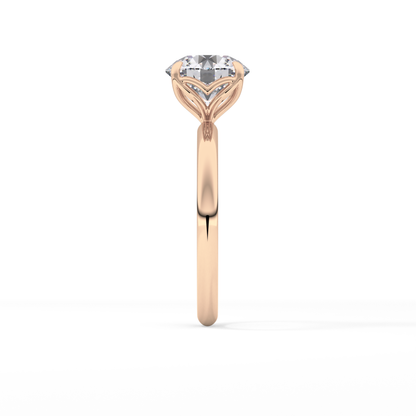 Round Solitaire Lab Grown Diamond Engagement Ring