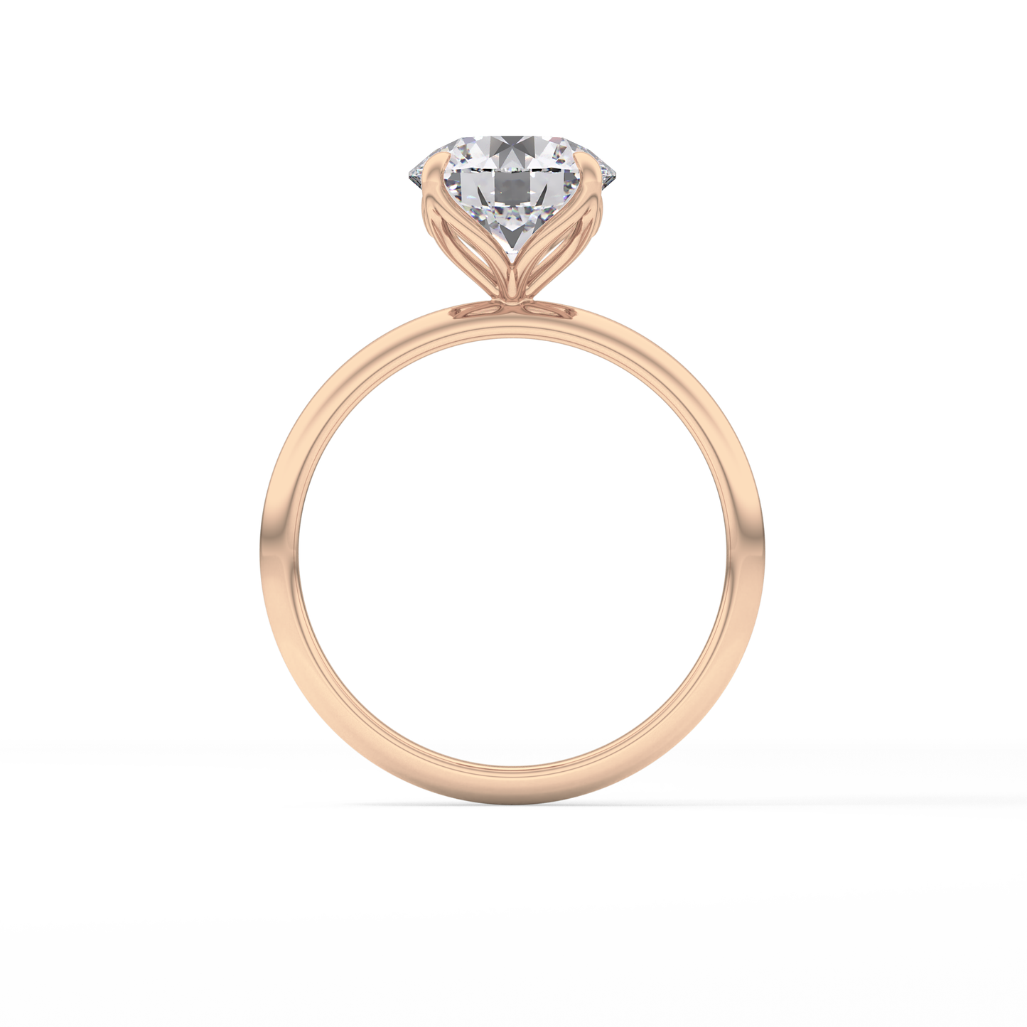 Round Solitaire Lab Grown Diamond Engagement Ring
