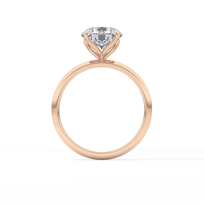 Round Solitaire Lab Grown Diamond Engagement Ring