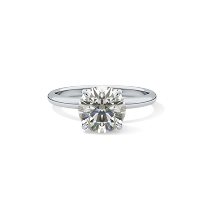 Round Solitaire Lab Grown Diamond Engagement Ring