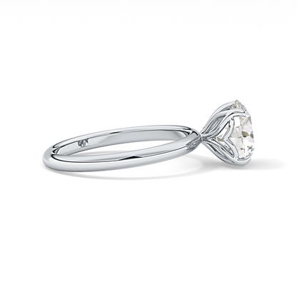 Round Solitaire Lab Grown Diamond Engagement Ring