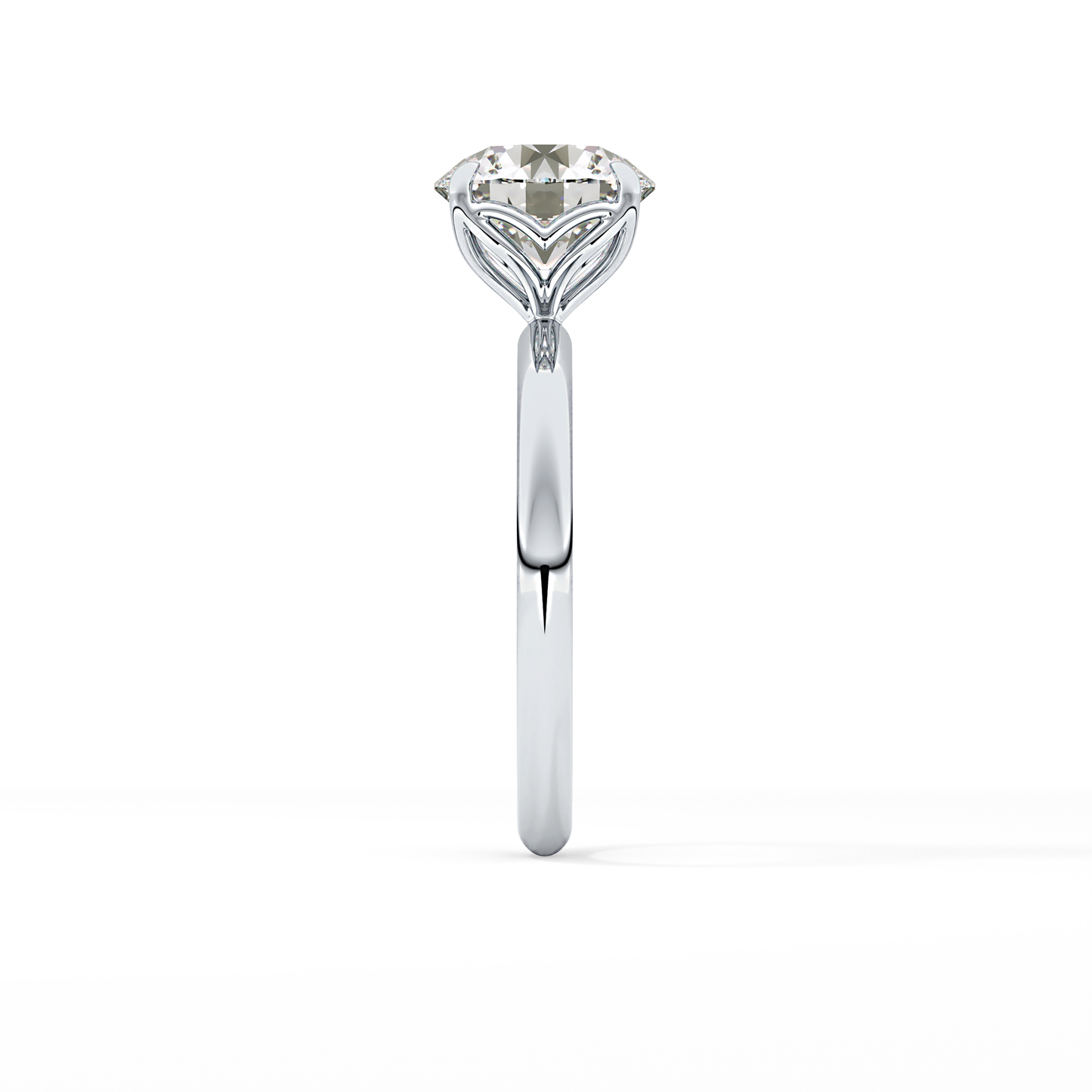 Round Solitaire Lab Grown Diamond Engagement Ring