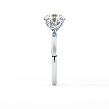 Round Solitaire Lab Grown Diamond Engagement Ring