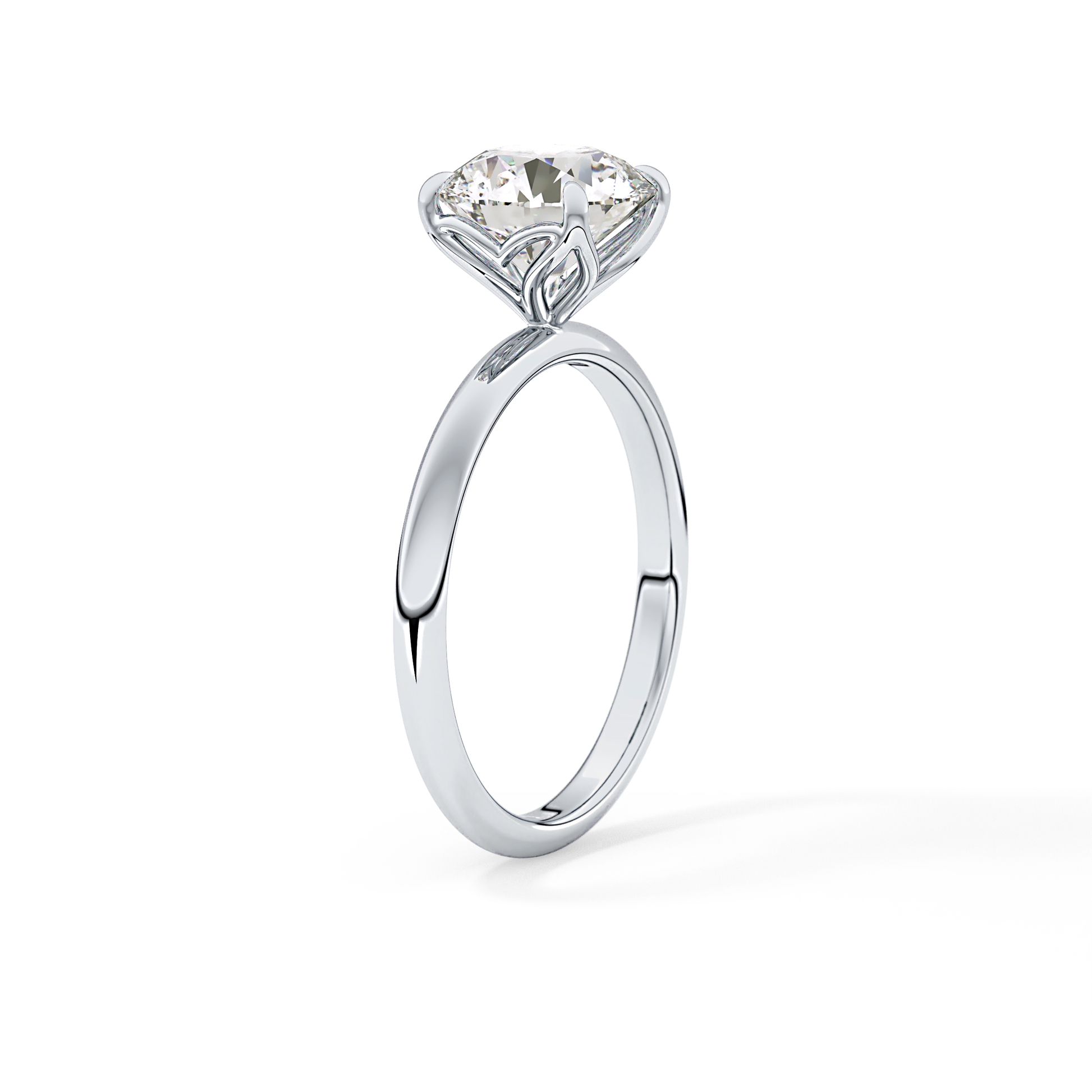 Round Solitaire Lab Grown Diamond Engagement Ring