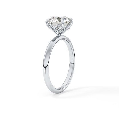 Round Solitaire Lab Grown Diamond Engagement Ring