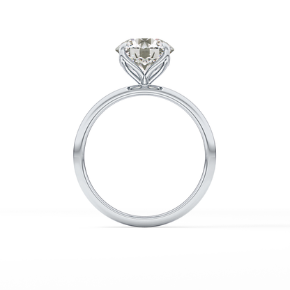 Round Solitaire Lab Grown Diamond Engagement Ring