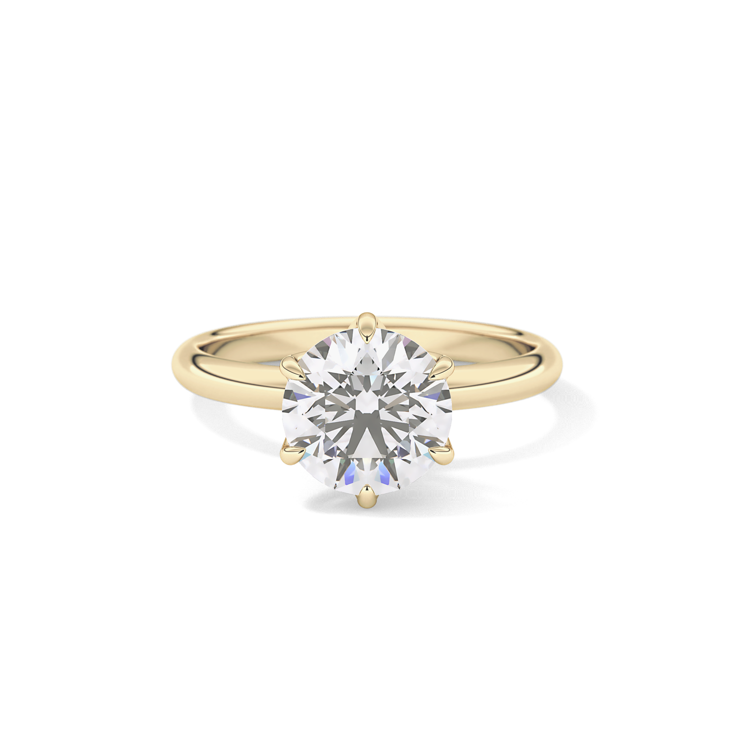 Round Solitaire Lab Grown Diamond Engagement Ring