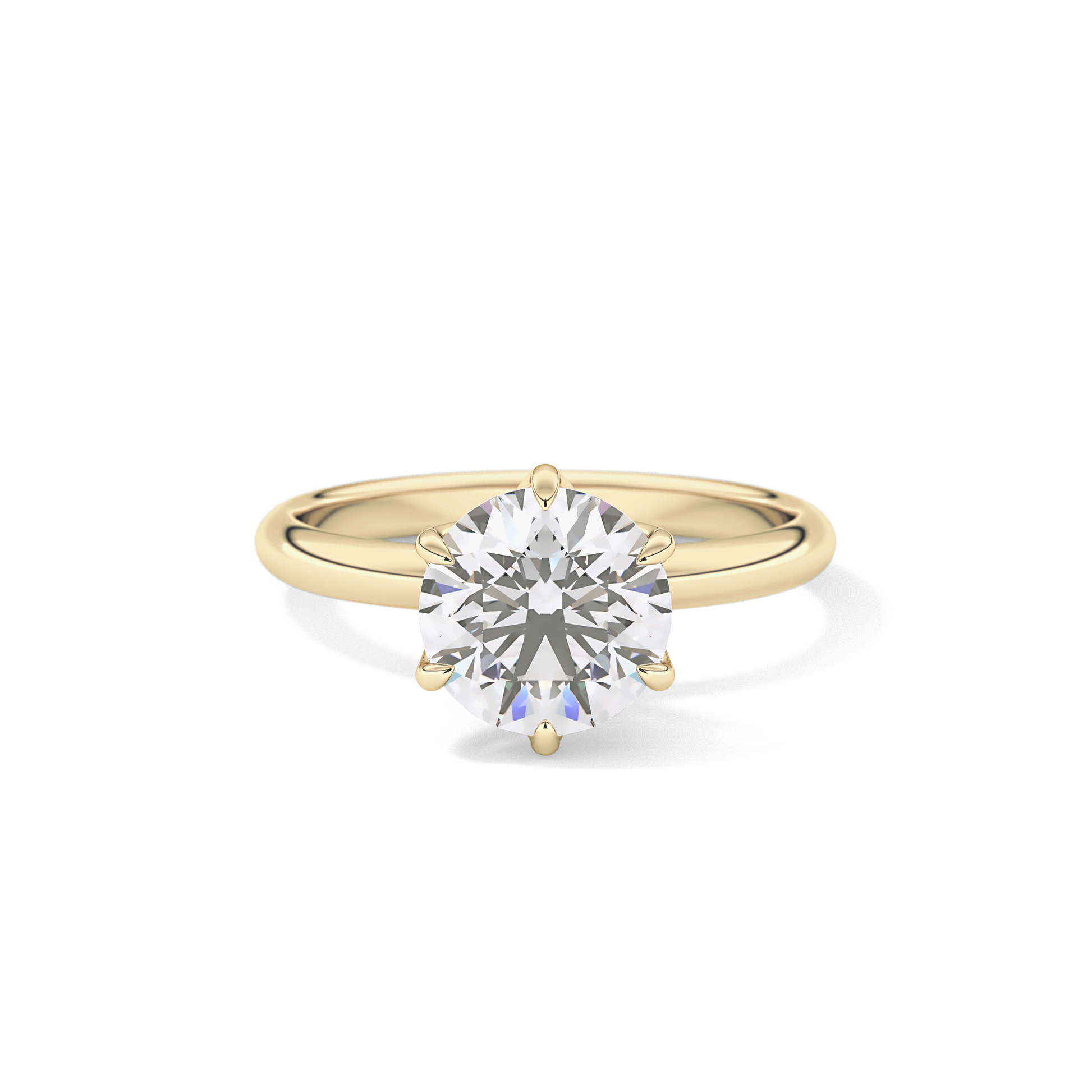 Round Solitaire Lab Grown Diamond Engagement Ring