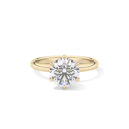 Round Solitaire Lab Grown Diamond Engagement Ring