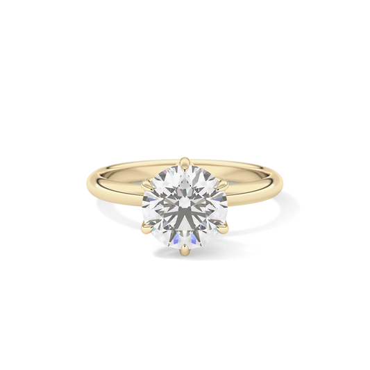 Round Solitaire Lab Grown Diamond Engagement Ring