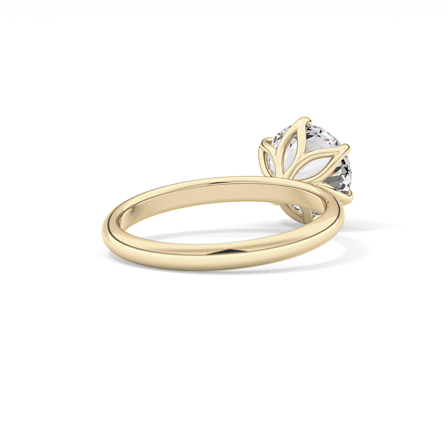 Round Solitaire Lab Grown Diamond Engagement Ring