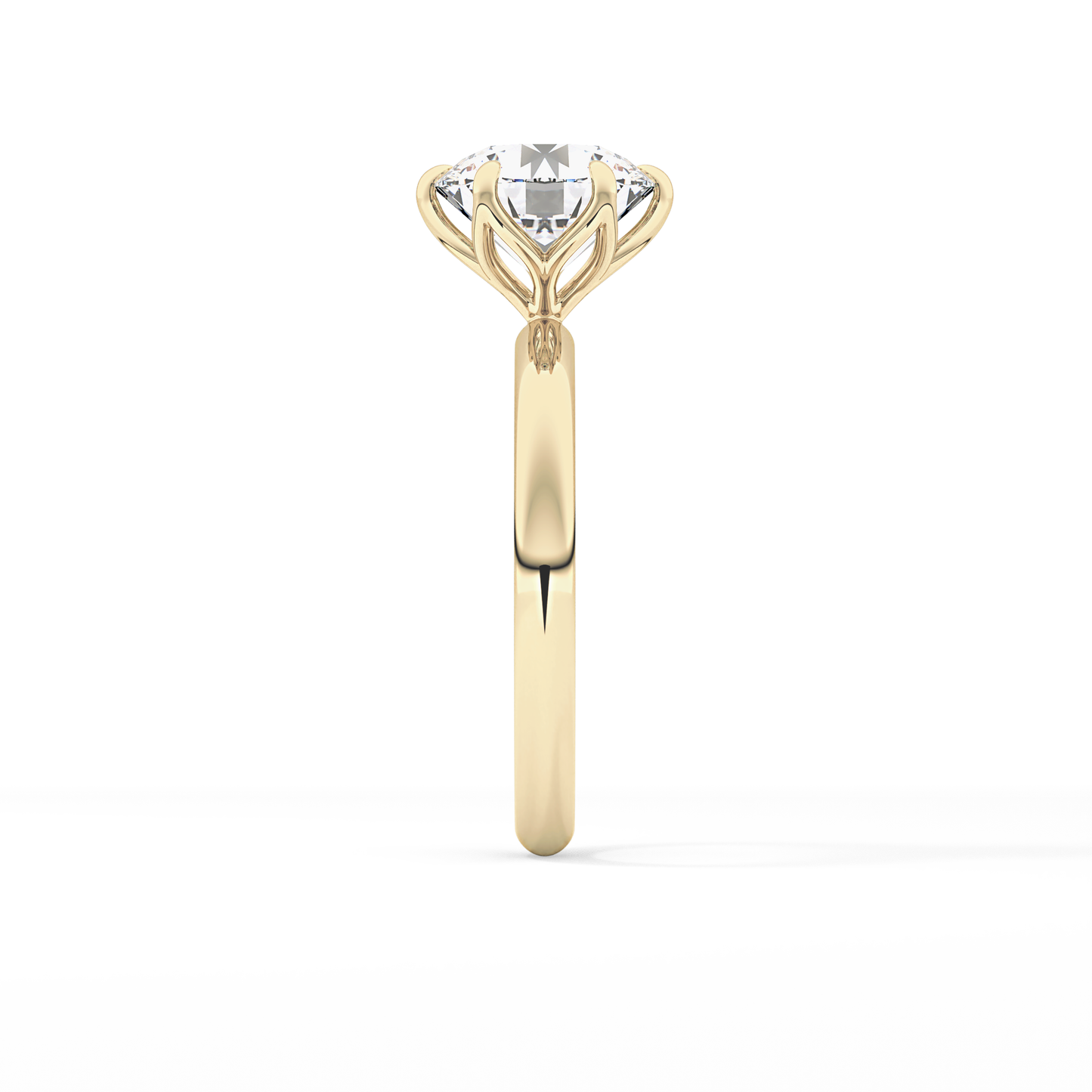 Round Solitaire Lab Grown Diamond Engagement Ring
