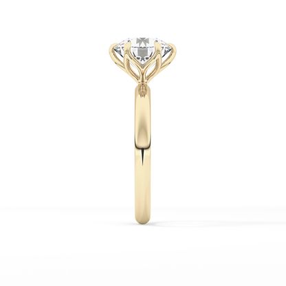 Round Solitaire Lab Grown Diamond Engagement Ring