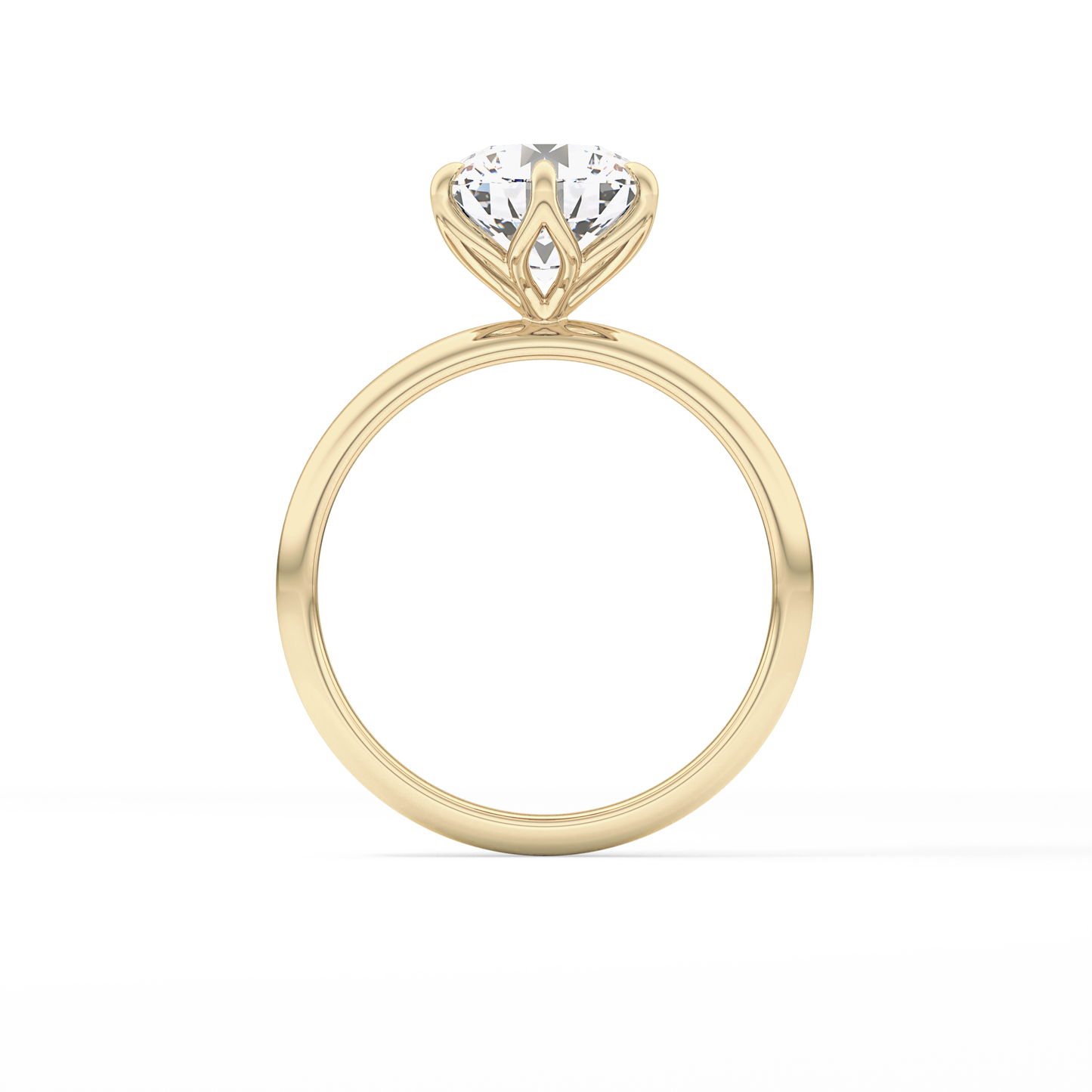 Round Solitaire Lab Grown Diamond Engagement Ring