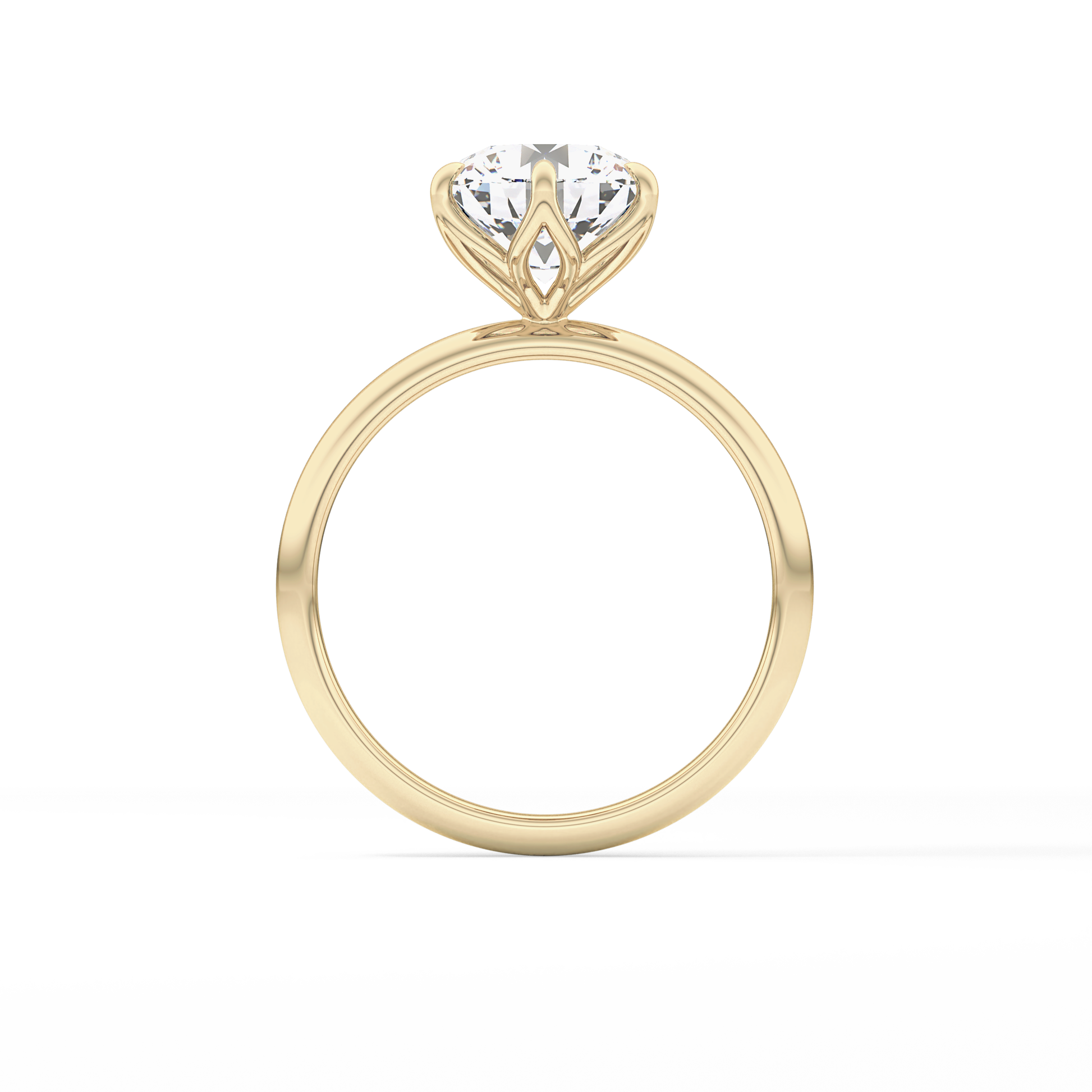 Round Solitaire Lab Grown Diamond Engagement Ring