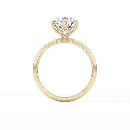 Round Solitaire Lab Grown Diamond Engagement Ring