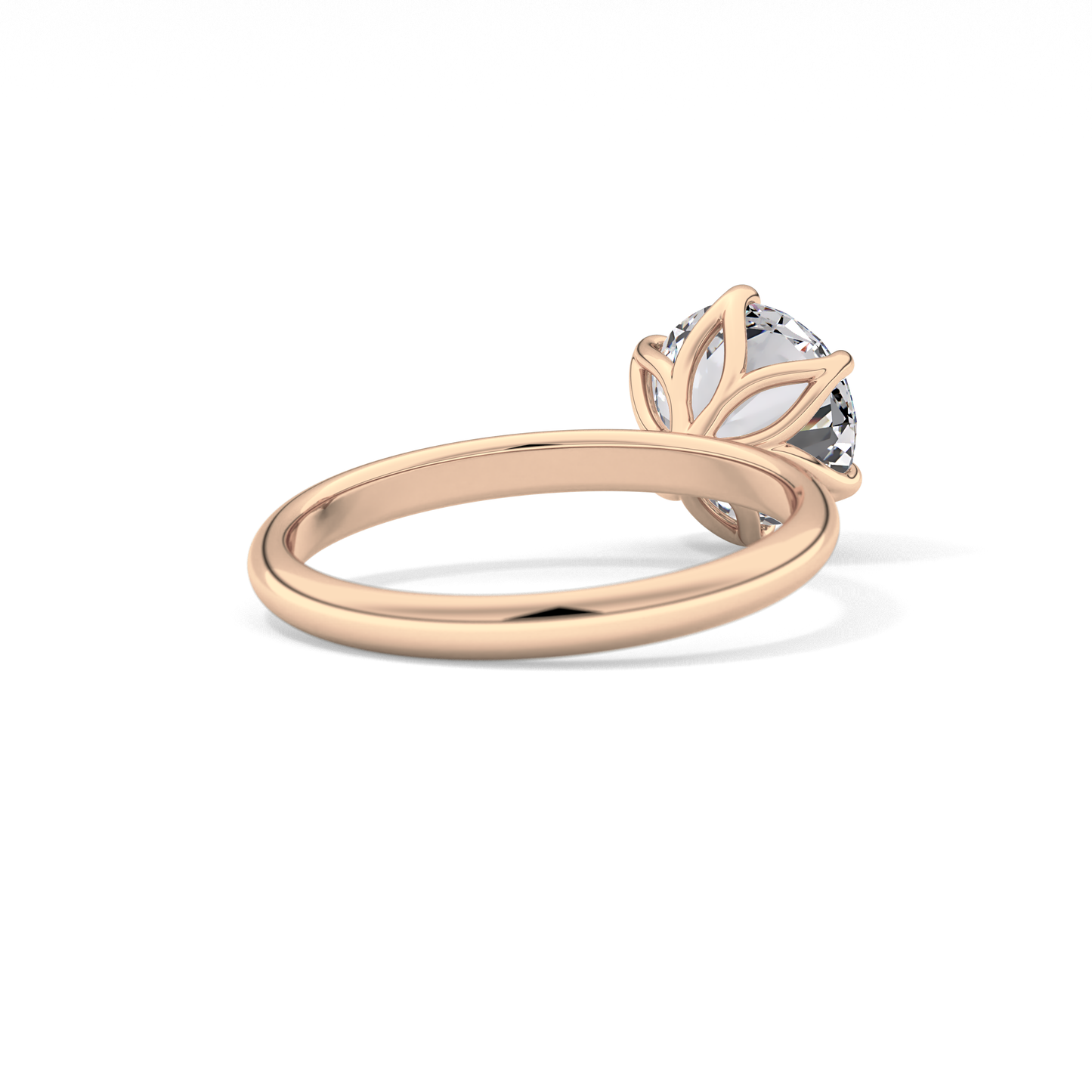 Round Solitaire Lab Grown Diamond Engagement Ring