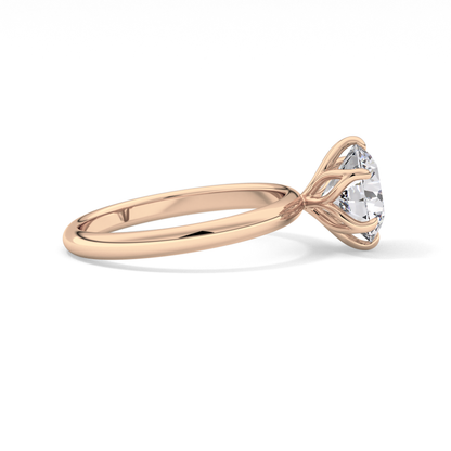 Round Solitaire Lab Grown Diamond Engagement Ring