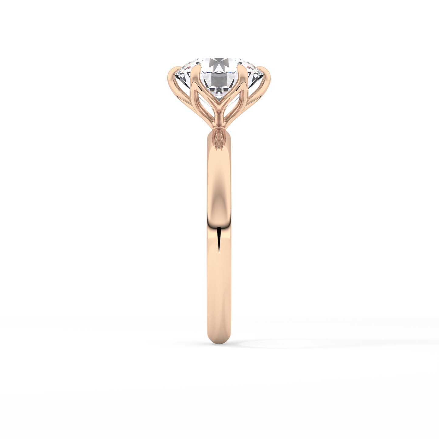 Round Solitaire Lab Grown Diamond Engagement Ring