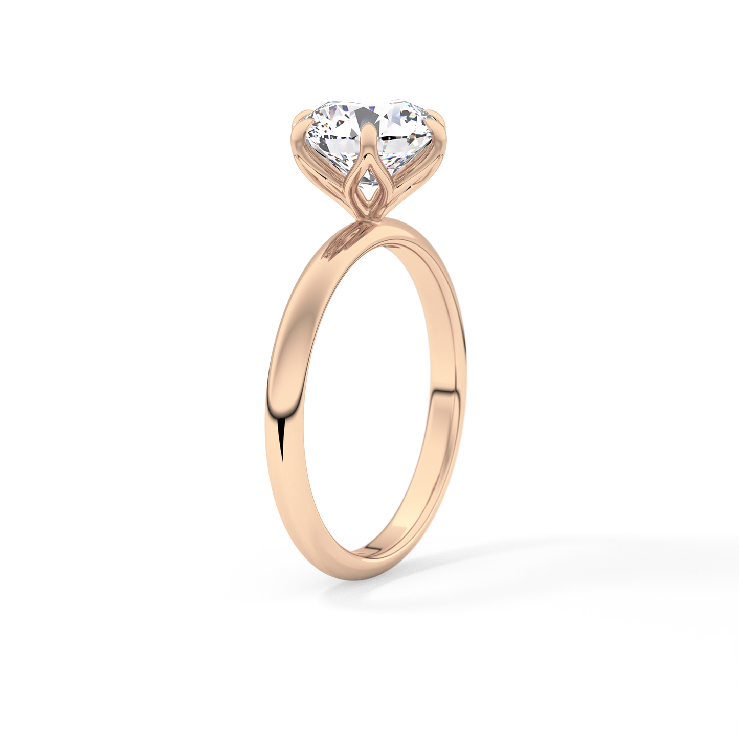 Round Solitaire Lab Grown Diamond Engagement Ring