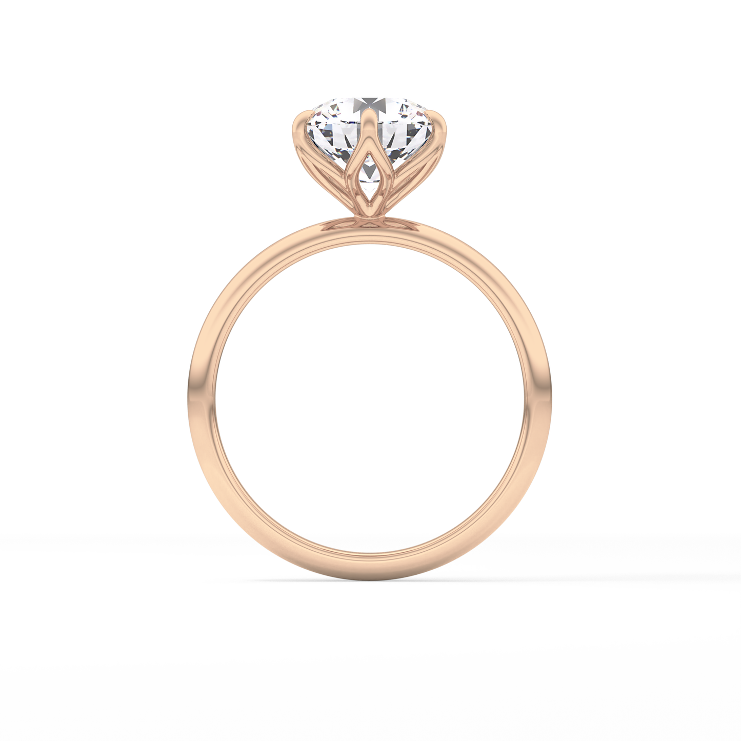 Round Solitaire Lab Grown Diamond Engagement Ring