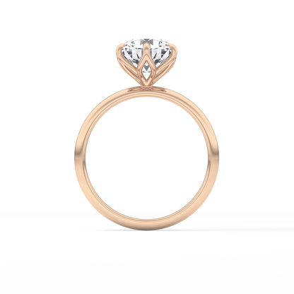 Round Solitaire Lab Grown Diamond Engagement Ring