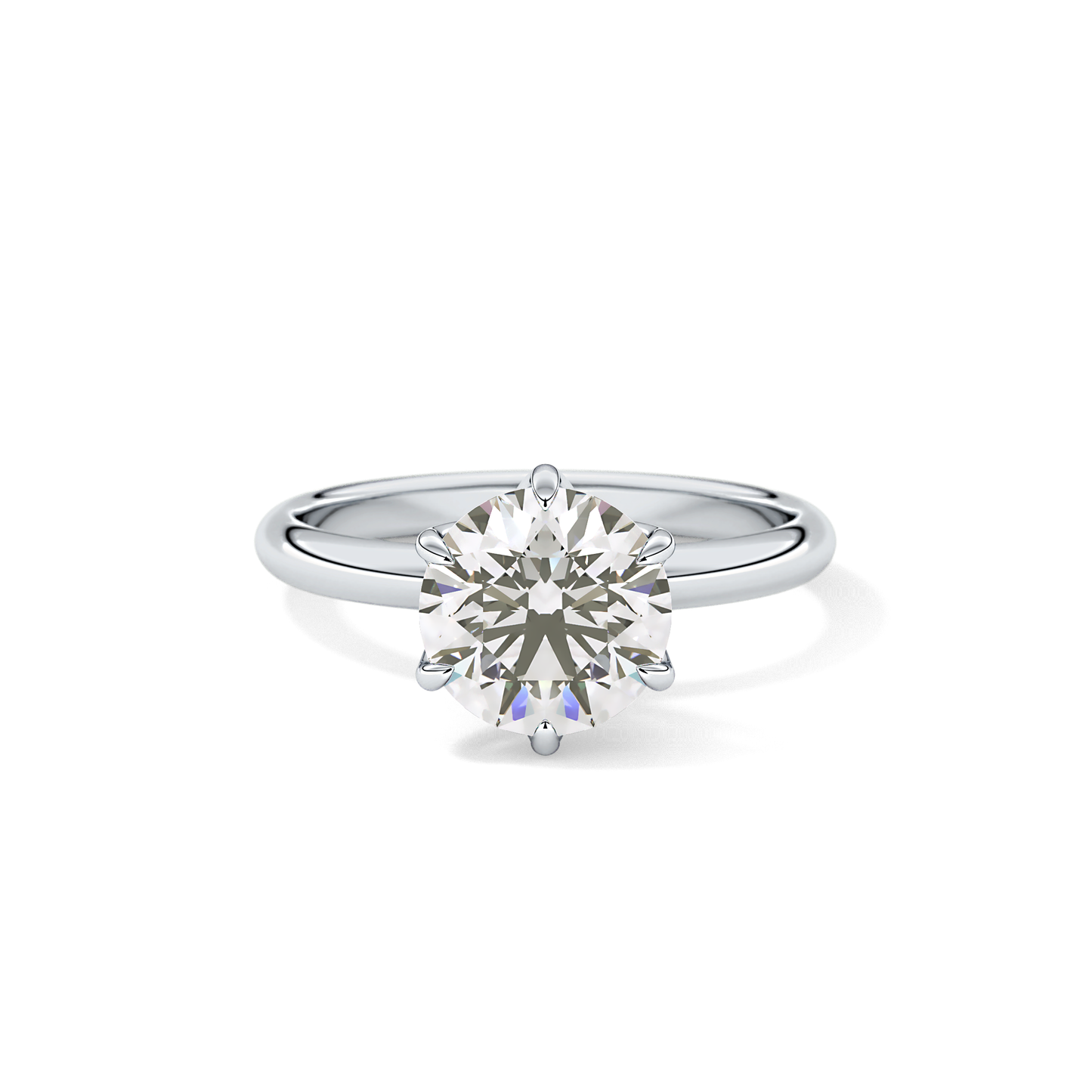 Round Solitaire Lab Grown Diamond Engagement Ring