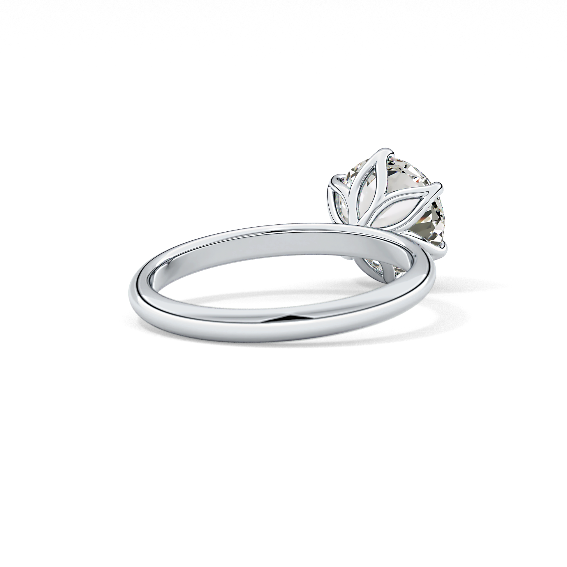 Round Solitaire Lab Grown Diamond Engagement Ring