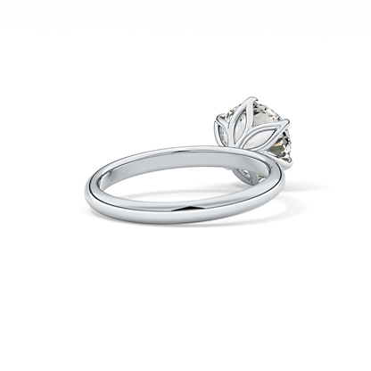 Round Solitaire Lab Grown Diamond Engagement Ring