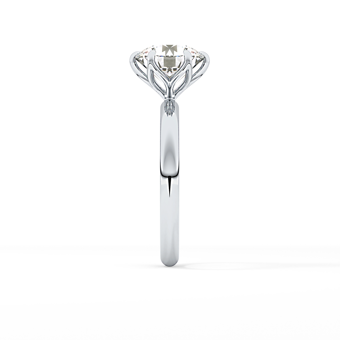 Round Solitaire Lab Grown Diamond Engagement Ring