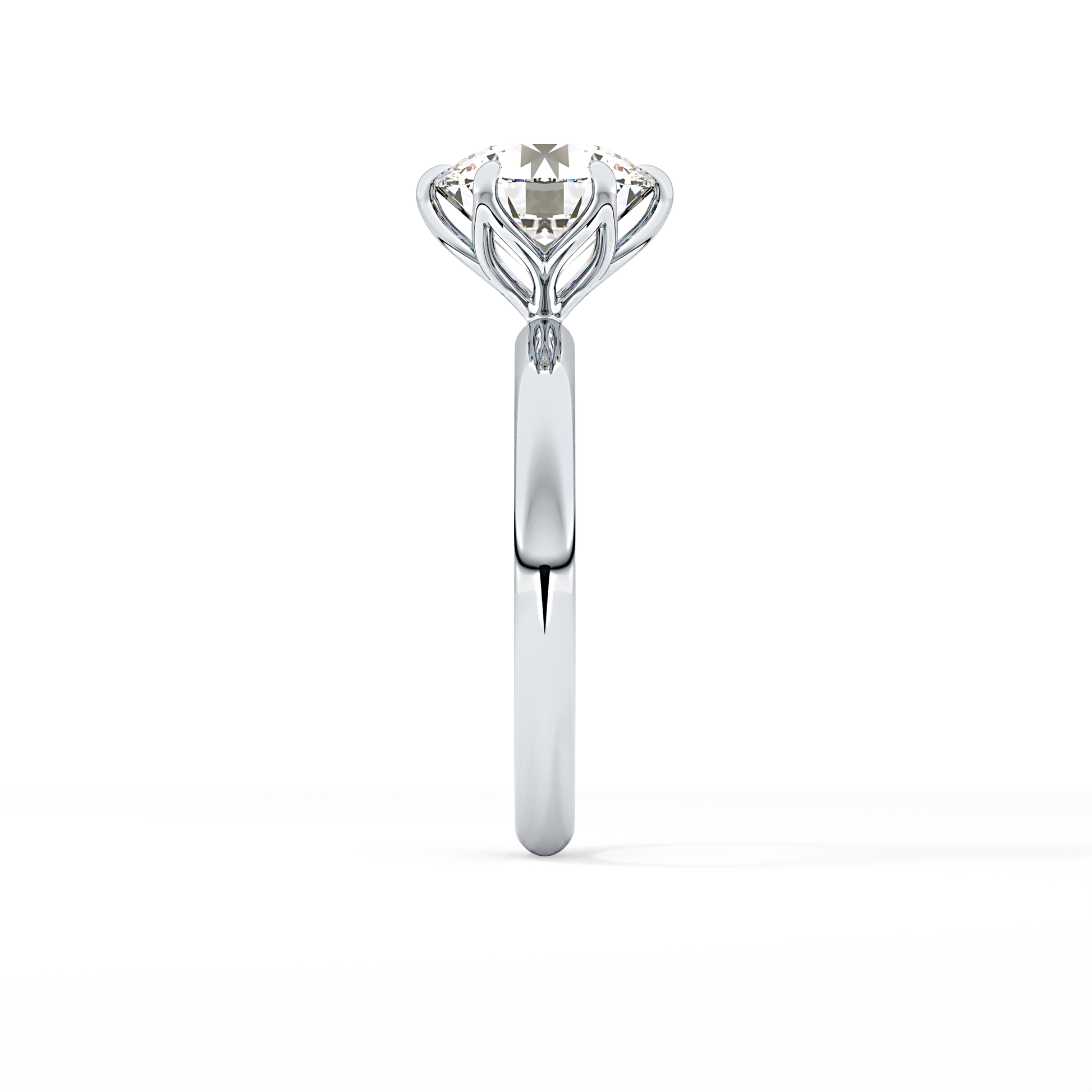Round Solitaire Lab Grown Diamond Engagement Ring