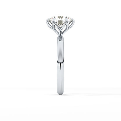 Round Solitaire Lab Grown Diamond Engagement Ring