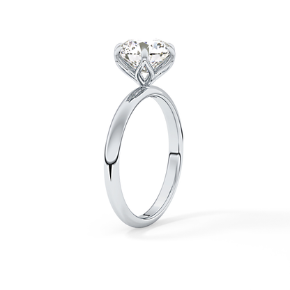 Round Solitaire Lab Grown Diamond Engagement Ring