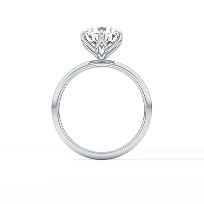 Round Solitaire Lab Grown Diamond Engagement Ring