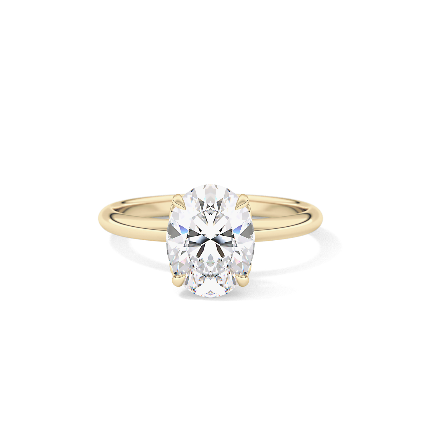 Oval Solitaire Lab Grown Diamond Engagement Ring