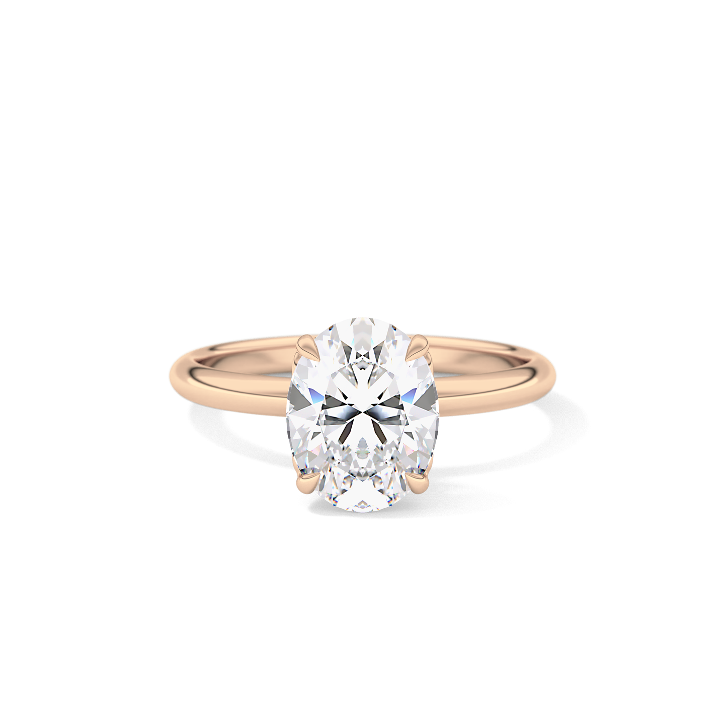 Oval Solitaire Lab Grown Diamond Engagement Ring