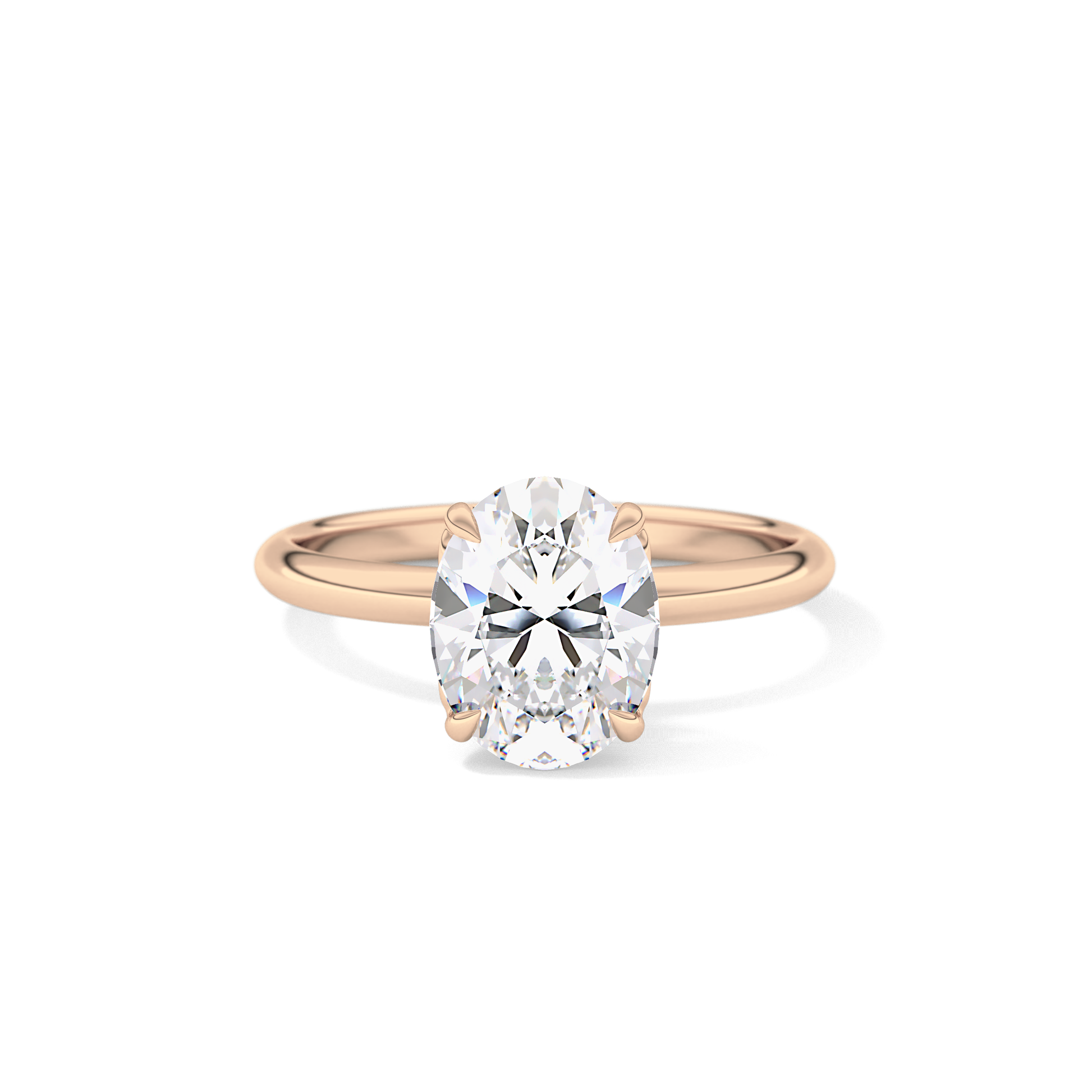 Oval Solitaire Lab Grown Diamond Engagement Ring