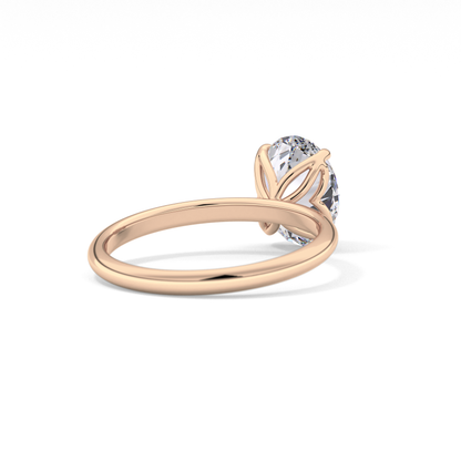 Oval Solitaire Lab Grown Diamond Engagement Ring