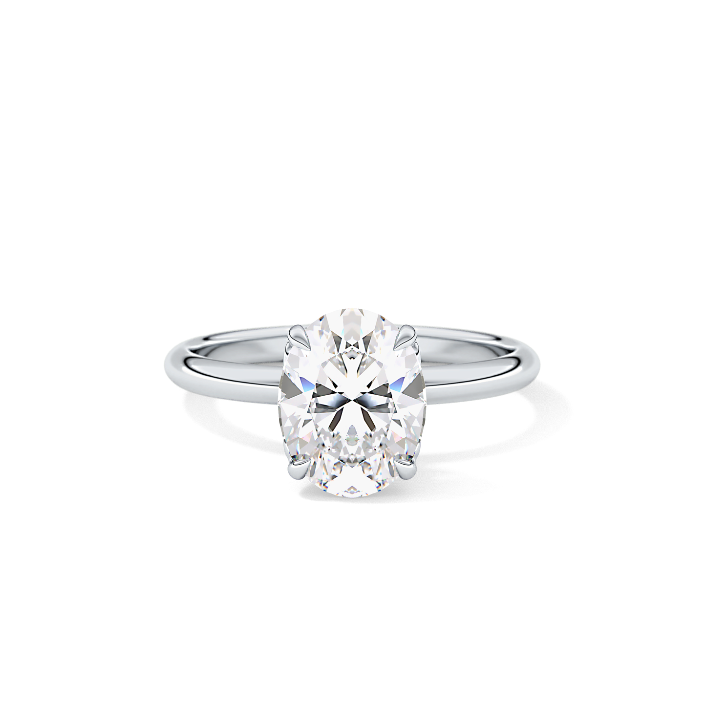 Oval Solitaire Lab Grown Diamond Engagement Ring