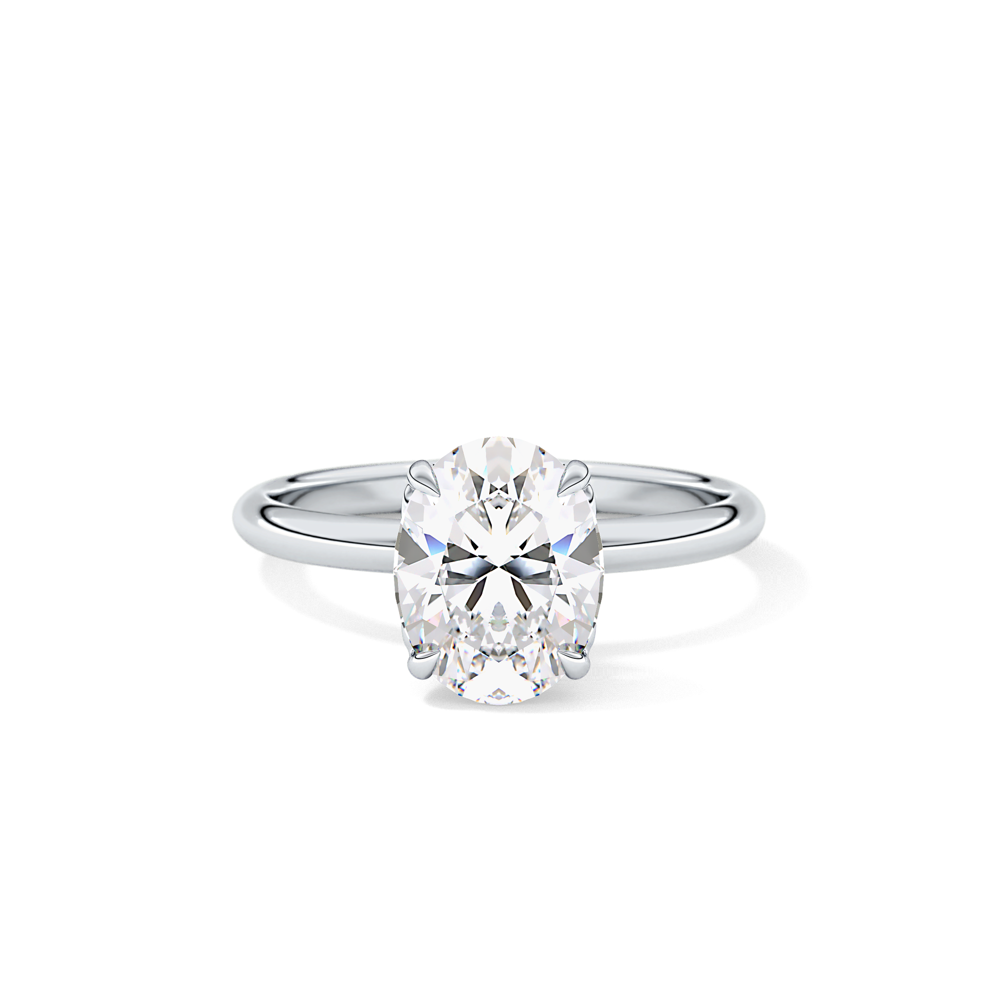 Oval Solitaire Lab Grown Diamond Engagement Ring