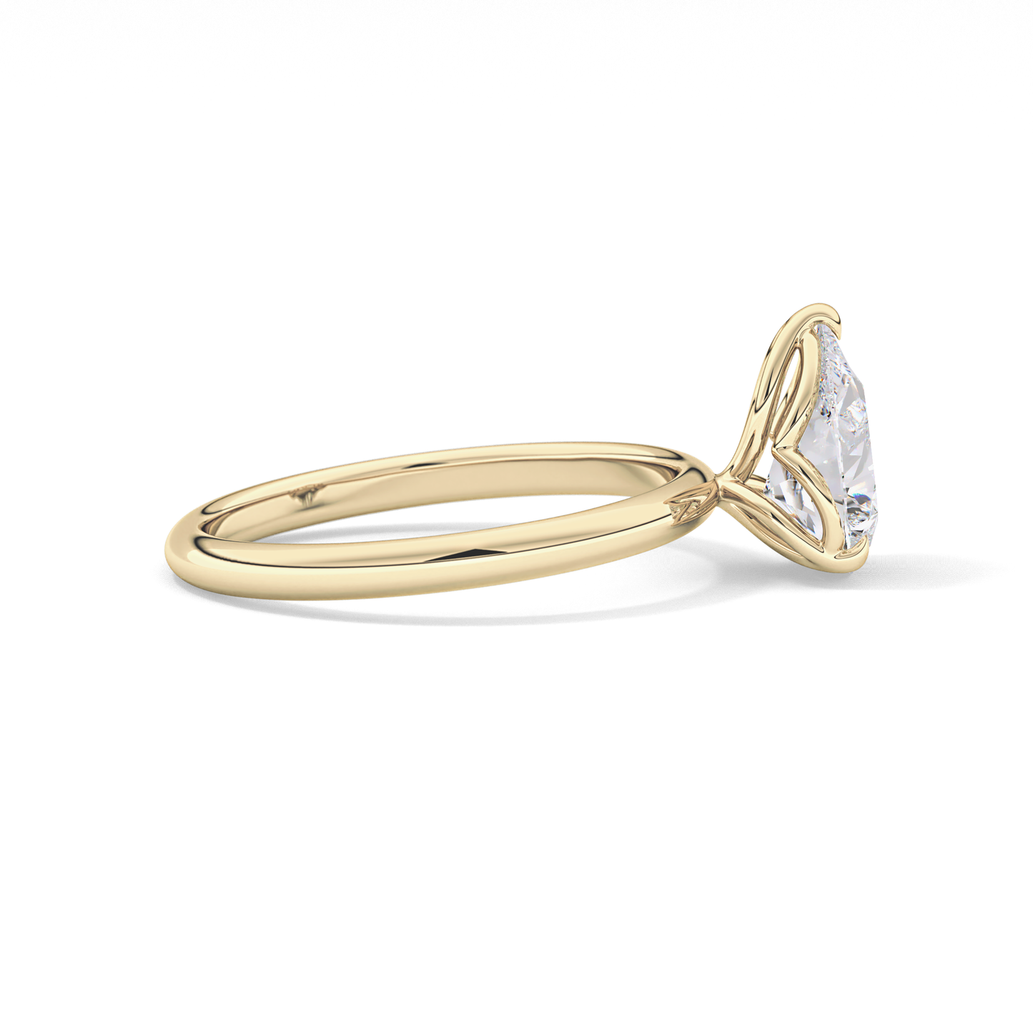 Pear Solitaire Lab Grown Diamond Engagement Ring