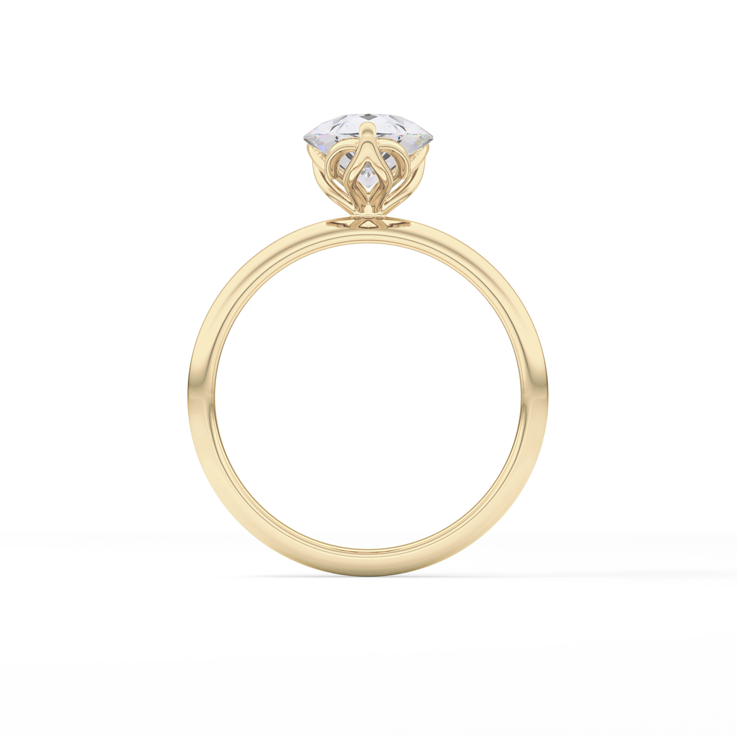 Pear Solitaire Lab Grown Diamond Engagement Ring